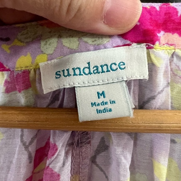 SUNDANCE Pretty Petals Lavender Ruffle Cottage Floral Garden Dress - Size M - Picture 8 of 9